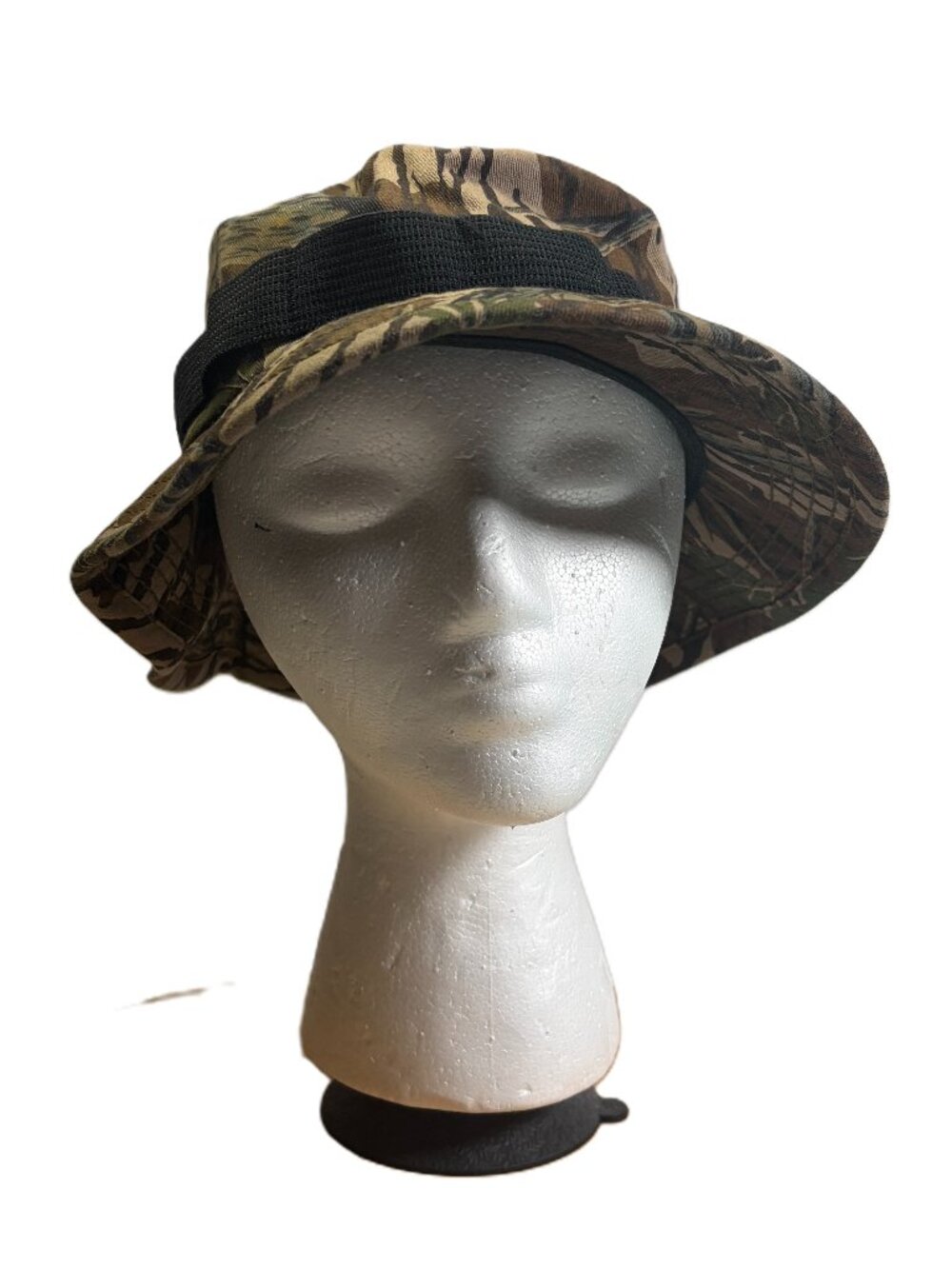 Vintage Mossy Oak Camo Boonie Bucket Hat USA AMJ Pacific Co Hunting Gorpcore